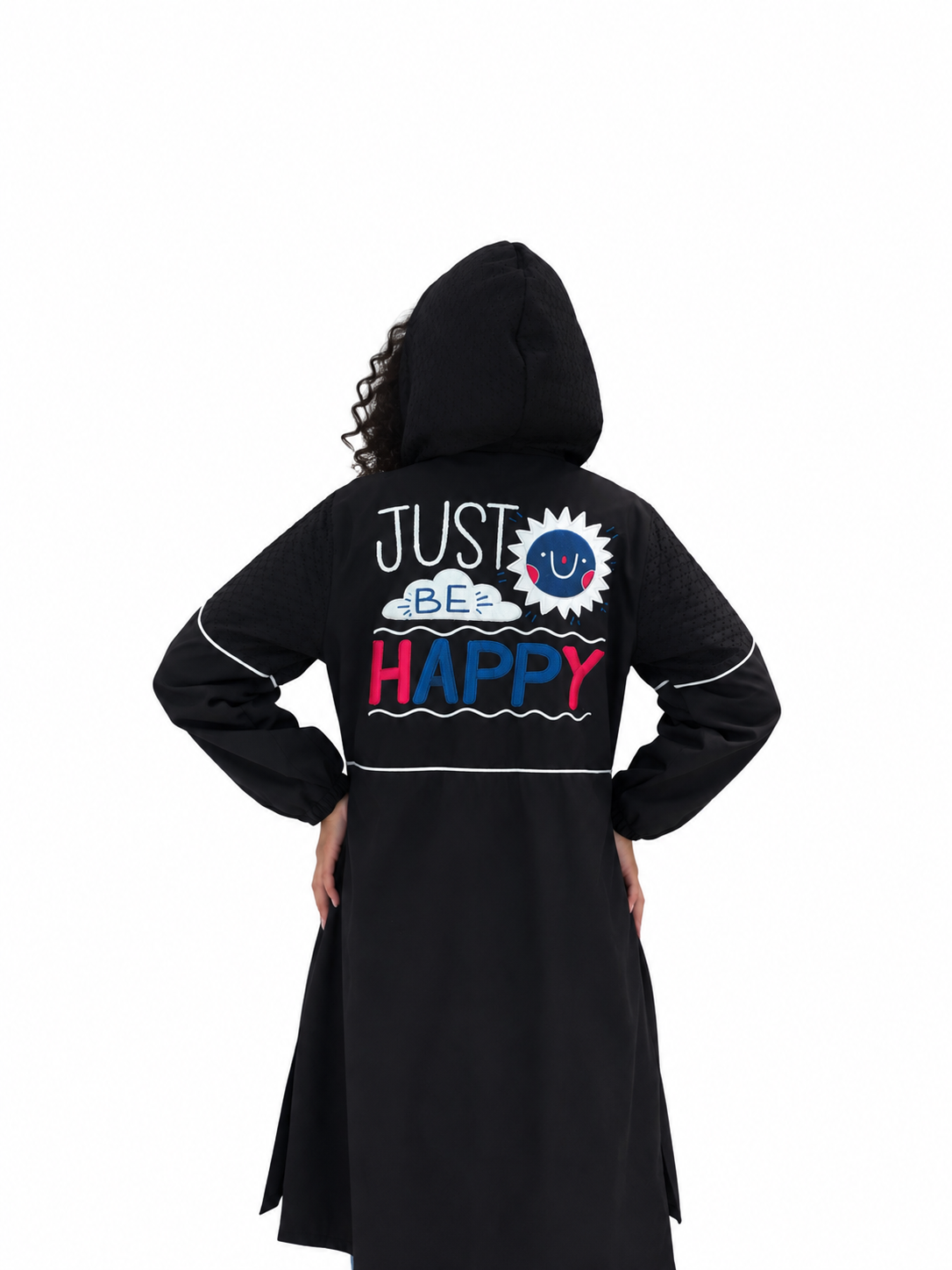 Printed Hooded Cardigan