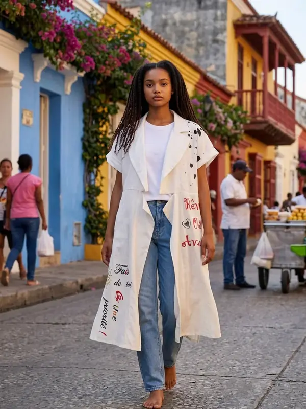 Printed Cardigan